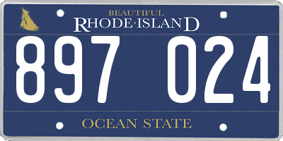 RI license plate 897024