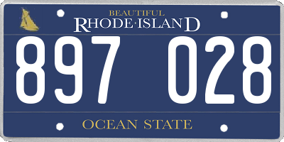 RI license plate 897028