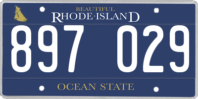 RI license plate 897029