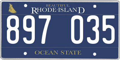 RI license plate 897035