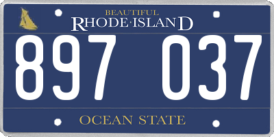 RI license plate 897037