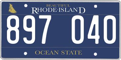 RI license plate 897040