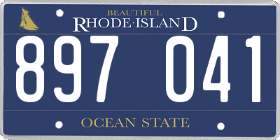 RI license plate 897041