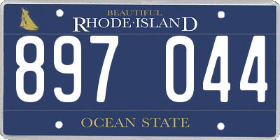 RI license plate 897044