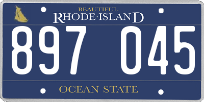 RI license plate 897045