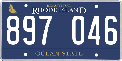 RI license plate 897046