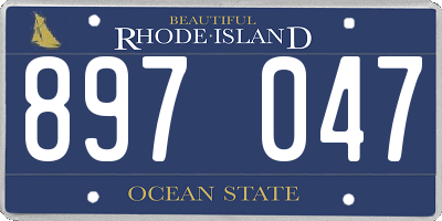 RI license plate 897047