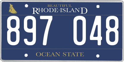 RI license plate 897048