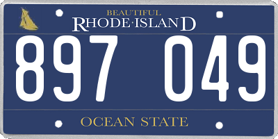 RI license plate 897049