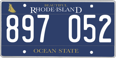 RI license plate 897052