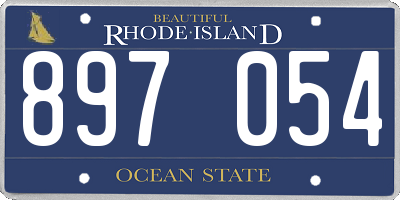 RI license plate 897054
