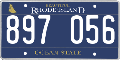 RI license plate 897056