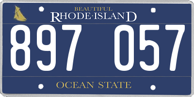 RI license plate 897057
