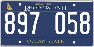 RI license plate 897058