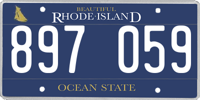 RI license plate 897059