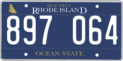 RI license plate 897064