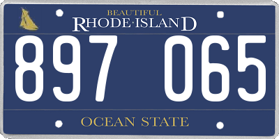 RI license plate 897065