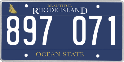 RI license plate 897071