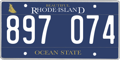 RI license plate 897074