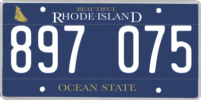 RI license plate 897075
