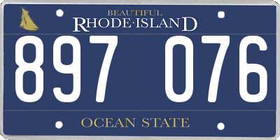 RI license plate 897076