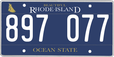 RI license plate 897077