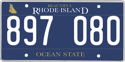 RI license plate 897080