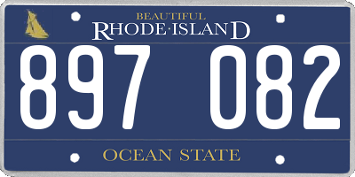 RI license plate 897082
