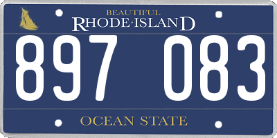 RI license plate 897083