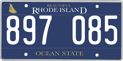 RI license plate 897085