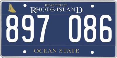 RI license plate 897086