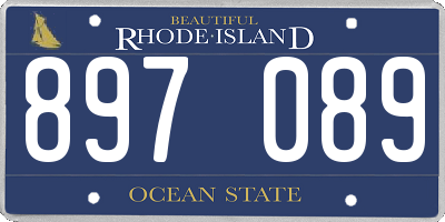 RI license plate 897089