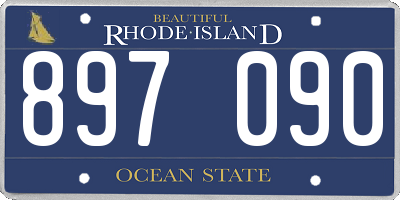 RI license plate 897090
