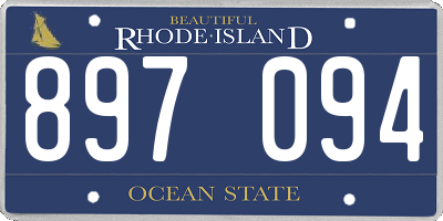 RI license plate 897094