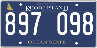 RI license plate 897098