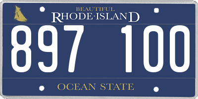 RI license plate 897100