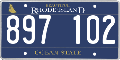 RI license plate 897102