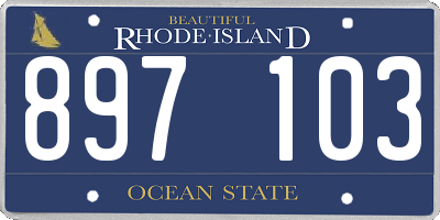 RI license plate 897103
