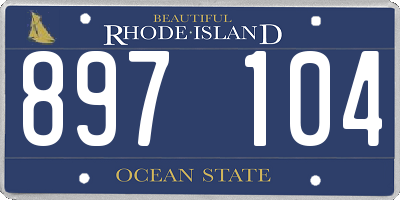 RI license plate 897104