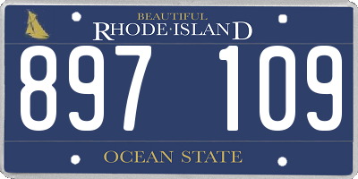 RI license plate 897109