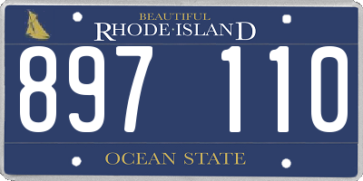 RI license plate 897110