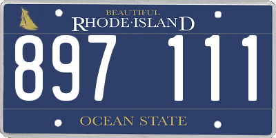 RI license plate 897111