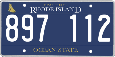 RI license plate 897112