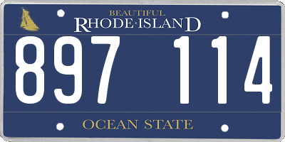 RI license plate 897114