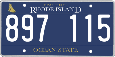RI license plate 897115