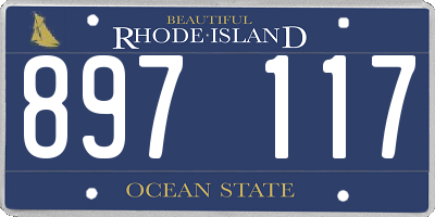 RI license plate 897117