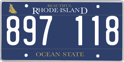 RI license plate 897118