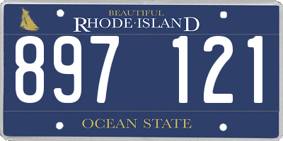 RI license plate 897121
