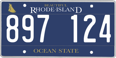 RI license plate 897124
