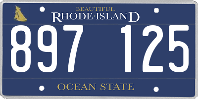 RI license plate 897125